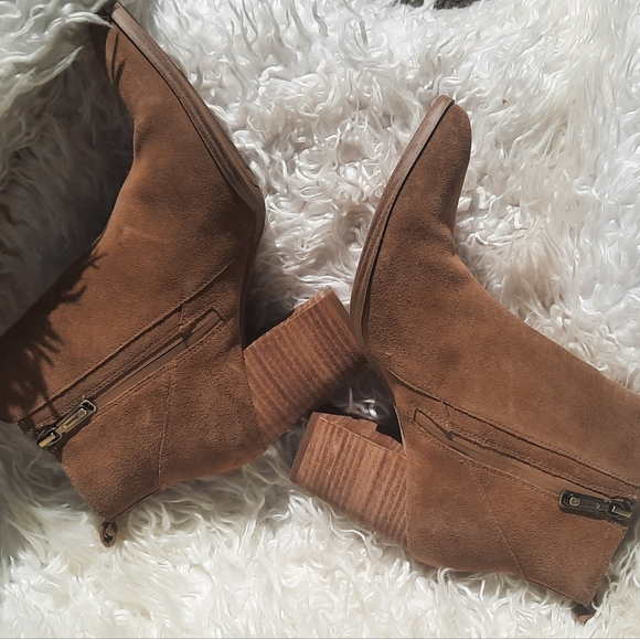 🌟3/50 Blonde Tan Ankle Heeled boots - Picture 4 of 11